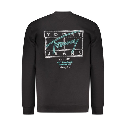 Tommy Hilfiger Black Cotton Men Sweatshirt